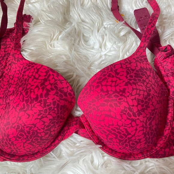 Calvin Klein Red Floral Print Wired Bra Women's Size 34B - Picture 4 of 6